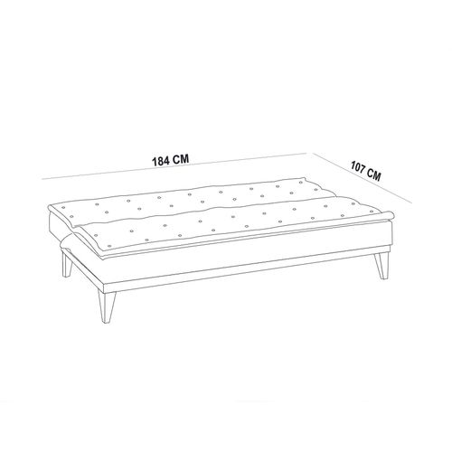 Fuoco-TKM05-1005 Krem Sofa na Razvlačenje slika 14