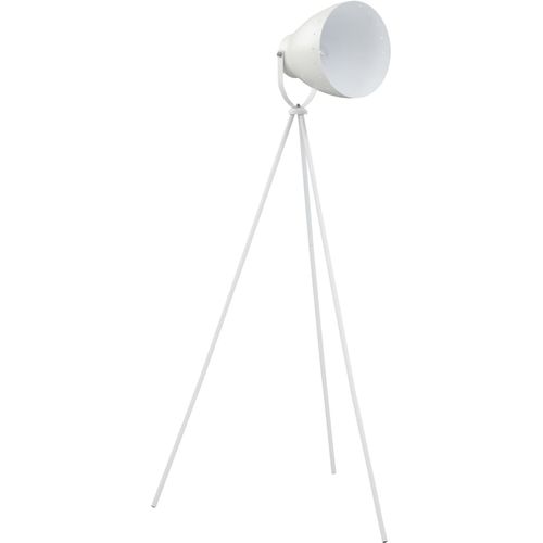 Podna svjetiljka s tronošcem metalna bijela E27 slika 19