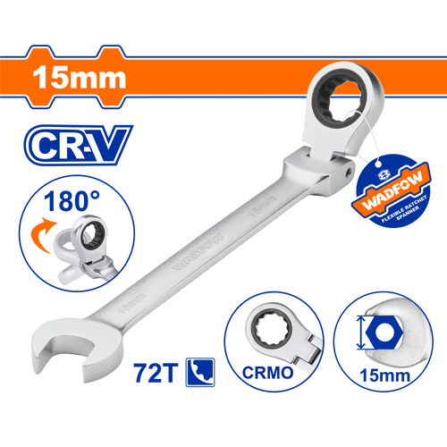Wadfow vilasti ključ sa račnom i krckalicom 15 mm  WSA6115 slika 1