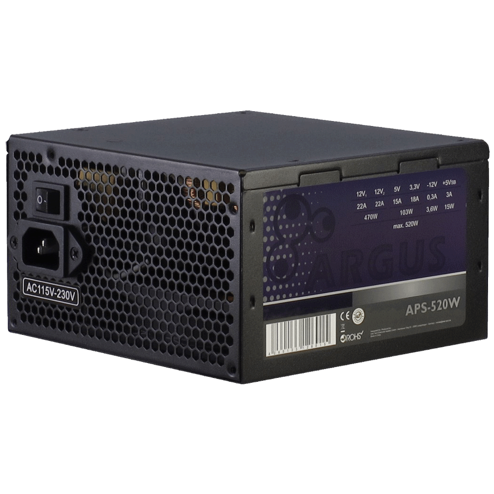 Inter-Tech Napojna jednica za PC, ATX, 520W - Argus APS-520W slika 1