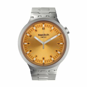 Uniseks satovi Swatch SB07S103G - Rumena Srebrna