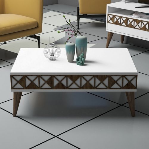 Line - White White Coffee Table slika 2