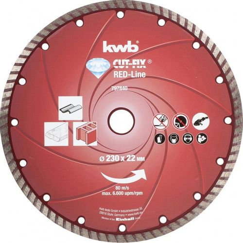 KWB CUT-FIX dijamantna rezna ploča 230x2,8 mm, Red-Line slika 1