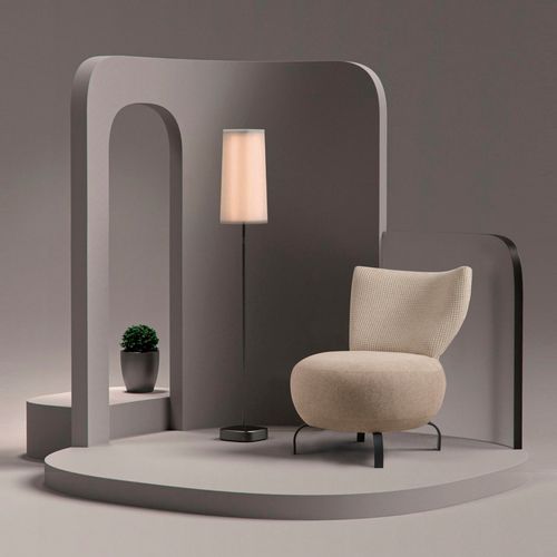 Atelier Del Sofa Loly Set- Cream Cream Wing Chair Set slika 2