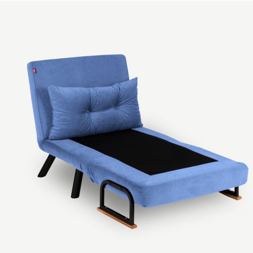 Atelier Del Sofa Sando Single - Plavi jednosedi kauč na razvlačenje slika 3