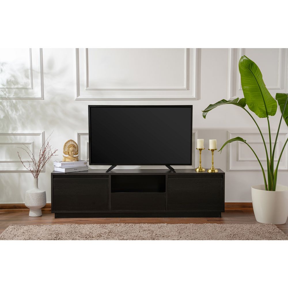 Vanguard - Crni TV Stalak od Drva slika 2