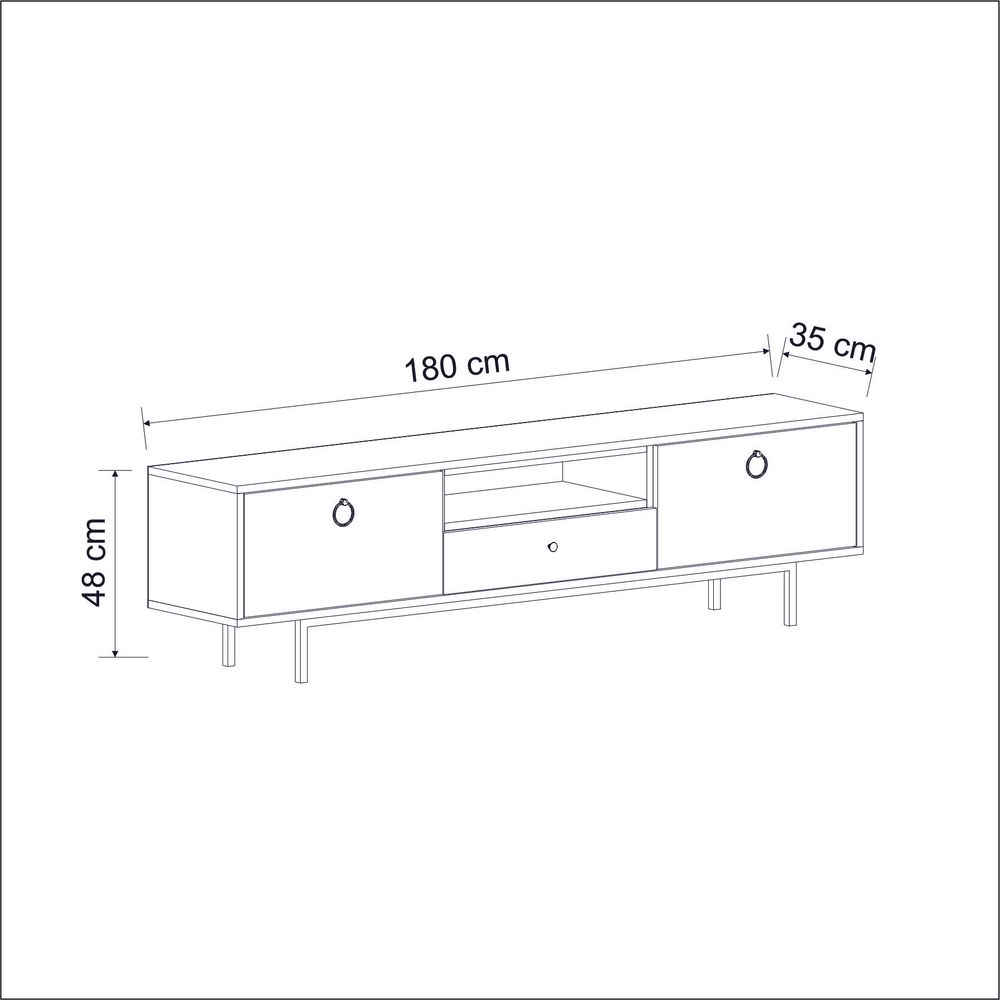 TV Stalak Naturel - Antracit slika 8