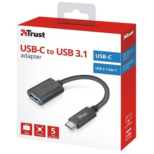 Trust Adapter USB-C (m) na USB 3.1 (ž), crni (20967) slika 3