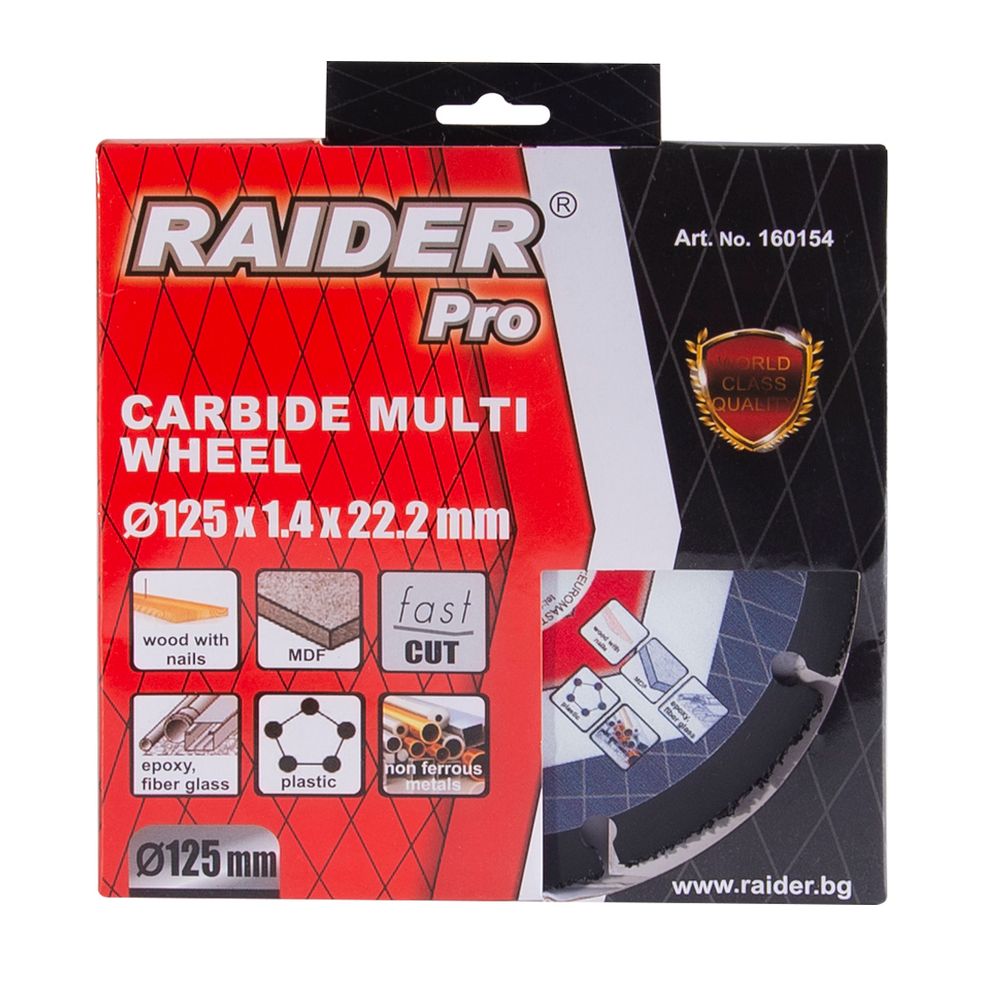 RAIDER Carbide Multi Wheel rezna ploča, 125x22,2 mm slika 2