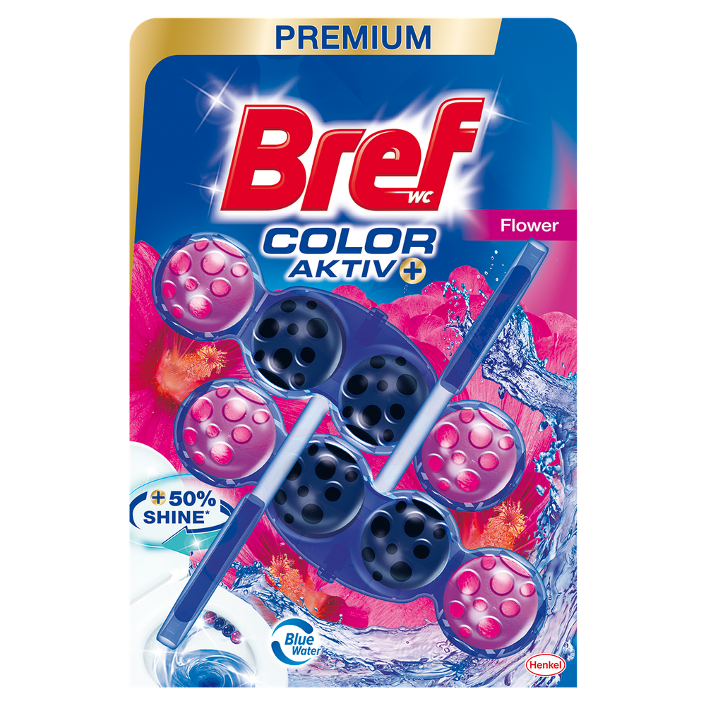 Bref Color Aktiv osvježivač WC šolje Fresh Flower 2x50g slika 1