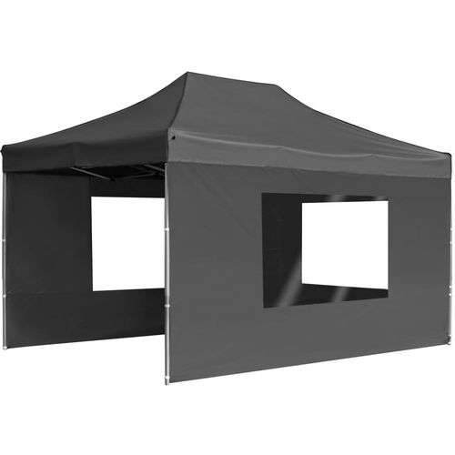 Profesionalni sklopivi šator za zabave 4,5 x 3 m antracit slika 3