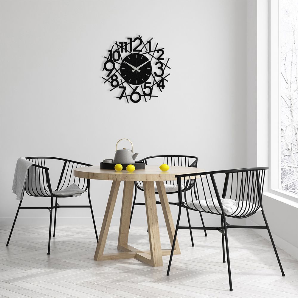 Decorative metal wall clock Rasputin, colour: black slika 4