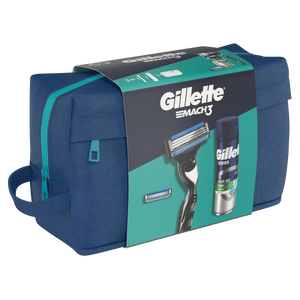 Gillette Mach 3 brijač + dopuna + Series Gel 200ml sa neseserom 