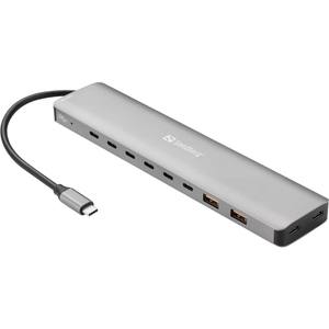 Sandberg USB-C to 8xUSB-C+2xUSB-A 100W priključna postaja