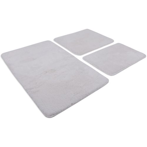 Havai - White White Acrylic Bathmat Set (3 Pieces) slika 4