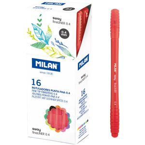 Flomaster fineliner MILAN 0,4 SWAY crveni