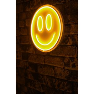 Wallity Ukrasna plastična LED rasvjeta, Smiley - Yellow