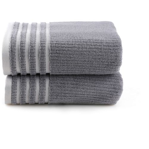 Mayra - Dark Grey Dark Grey Bath Towel Set (2 Pieces) slika 2