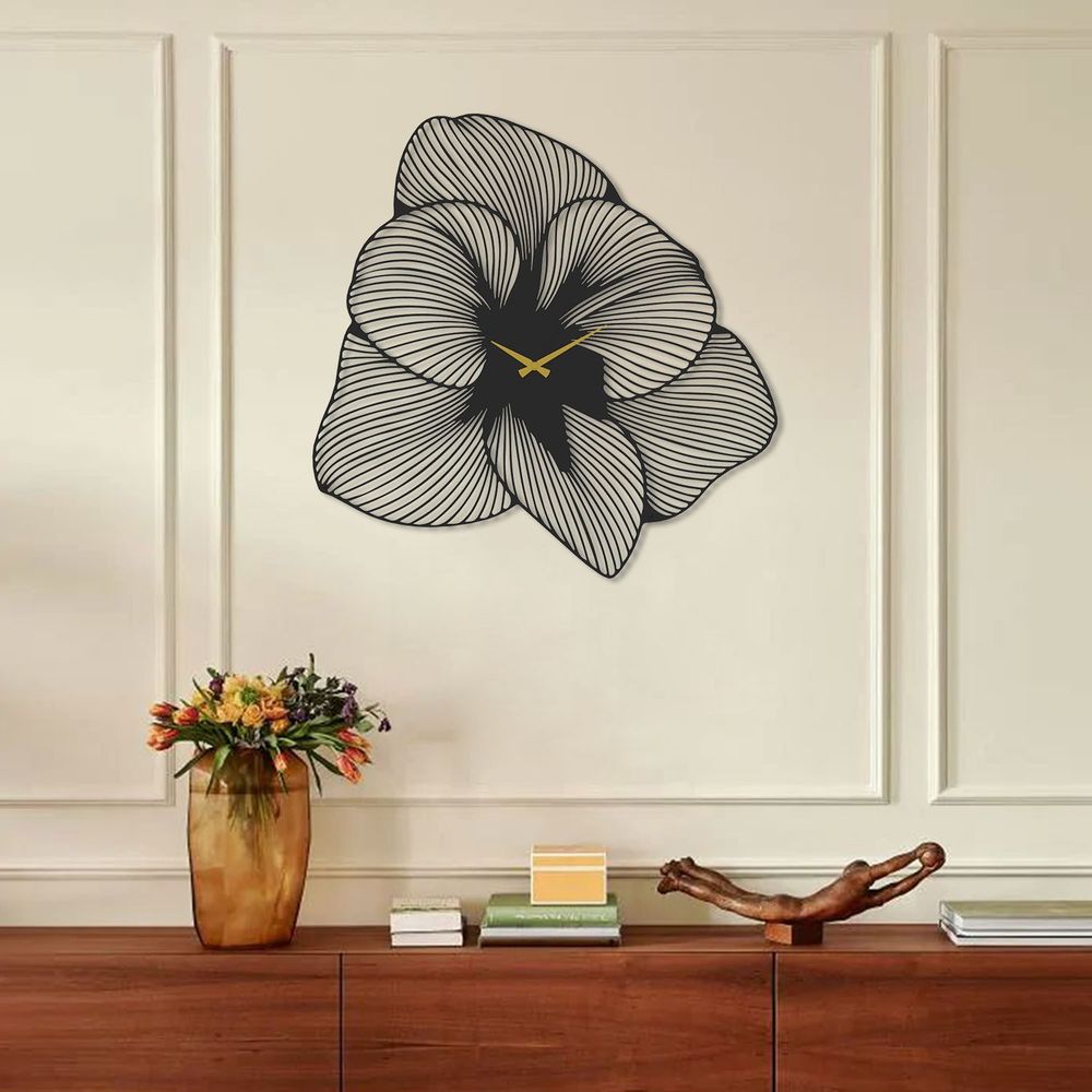 Metalni Zidni Sat Azalea - APS039 70 - Crni slika 3