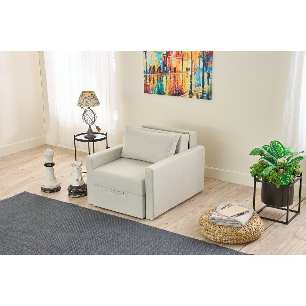 Jednosjed sofa na razvlačenje Saros - boja: krema slika 1