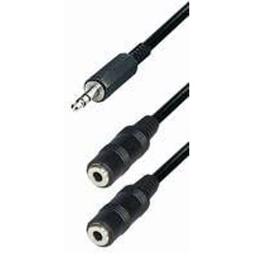 Transmedia Connecting Cable 3,5 mm plug -2x 3,5 mm jack slika 1