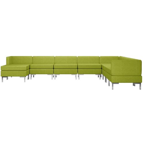 9-dijelni set sofa od tkanine zeleni slika 31
