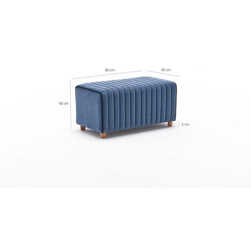 Atelier Del Sofa Tabure, Plava, Mabel Puf - Blue slika 7