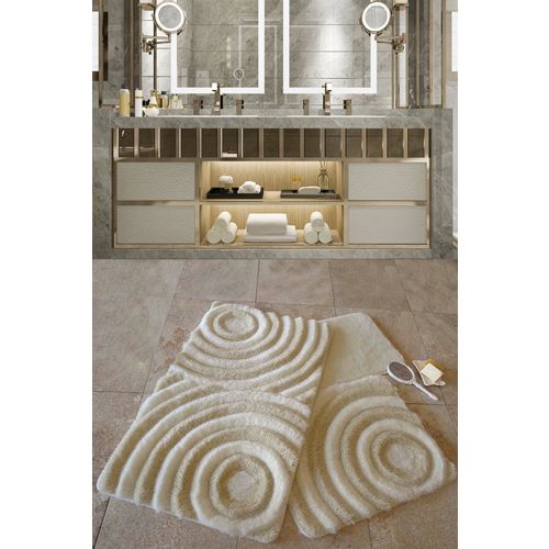 Wave - Ecru Ecru Bathmat Set (3 Pieces) slika 1