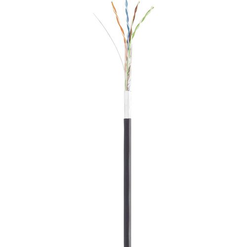 Renkforce  RF-4394127  RJ45  mrežni kabel, Patch kabel  cat 5e  F/UTP  5.00 m  crna  produžetak  sa zaštitom za nosić, pozlaćeni kontakti  1 St. slika 4