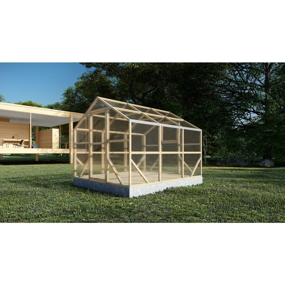 Drveni plastenik CASA M 2.6m x 3m, polykarbonat 4mm slika 1