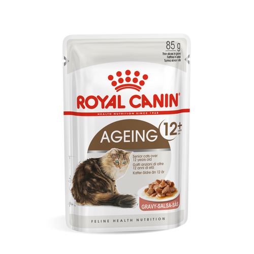 ROYAL CANIN FHN Ageing 12+ Gravy, potpuna hrana u vrećici za  odrasle mačke starije od 12 godina, komadići u umaku, 12x85 g slika 1