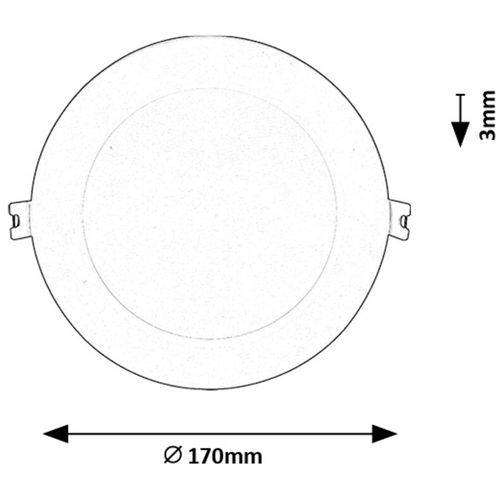 Rabalux Shaun2 okrugla ugradna lampa 170mm 71218 slika 2