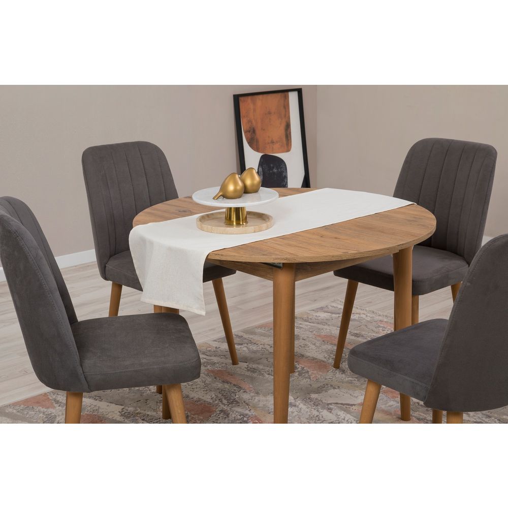 Vina 1501 - Set Ekstenzibilnog Stola i Stolica od Atlantske Borovine (5 Komada) slika 3