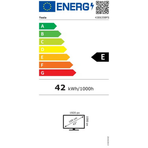 TV 43 TESLA Series 6 43E635BFS FHD LED Smart Android