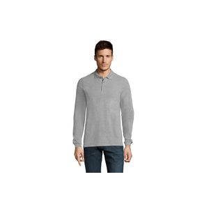 WINTER II muška polo majica sa dugim rukavima - Grey melange, XL 