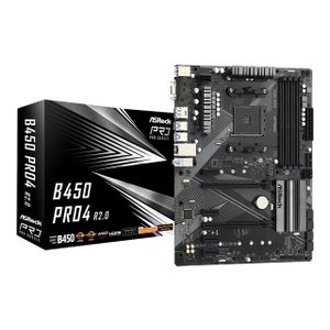 Matična ploča ASRock B450 PRO4 R2.0, AM4, DDR4, 4xSATA, ATX