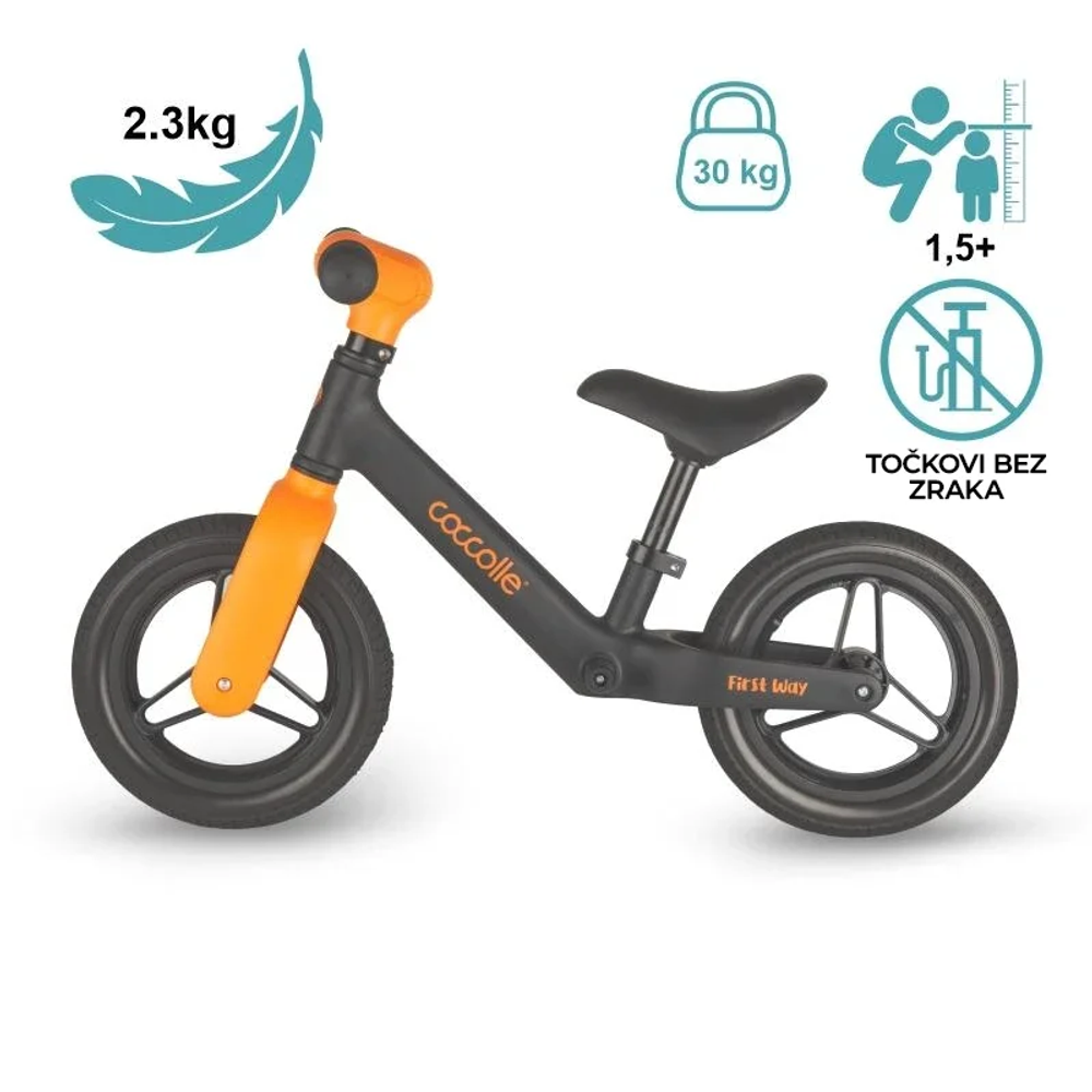 Coccolle® Balans bicikl First Way, Orange Shadow slika 7