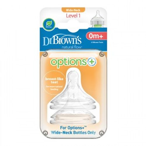 Dr.Brown'S Options+ Silikonska Cucla Za Wide Neck Bočicu 1 Veličina - 2kom slika 2