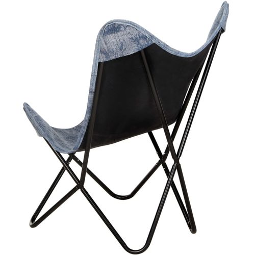 Leptir-stolica od platna indigo plava slika 4
