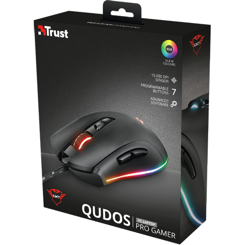 Trust gaming optički miš GXT900 Qudos RGB (23400) - EOL slika 4