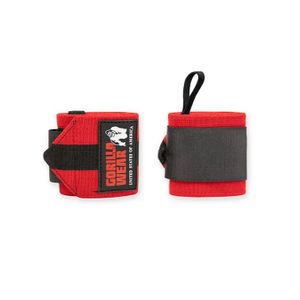 Gorilla Wear Steznici za zglobove ULTRA, Crno/Crveni