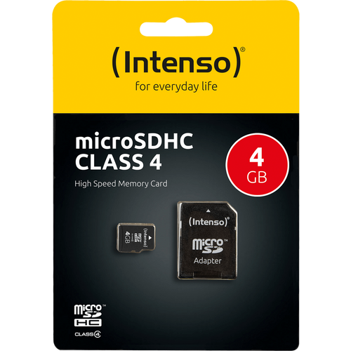 (Intenso) Micro SD Kartica 4GB Class 4 sa adapterom - SDHCmicro+ad-4GB/Class4 slika 1