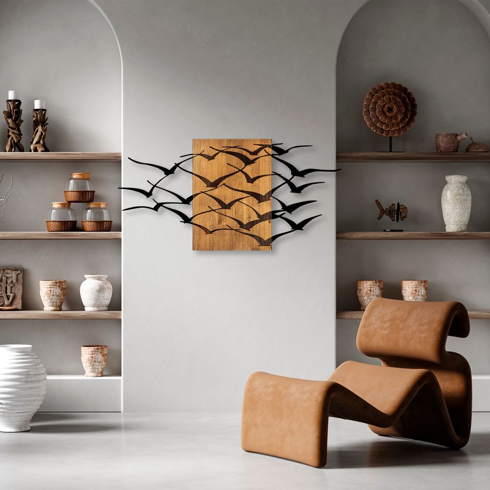 MA-313 Walnut Black Dekorativni Drveni Zidni Ukras slika 3