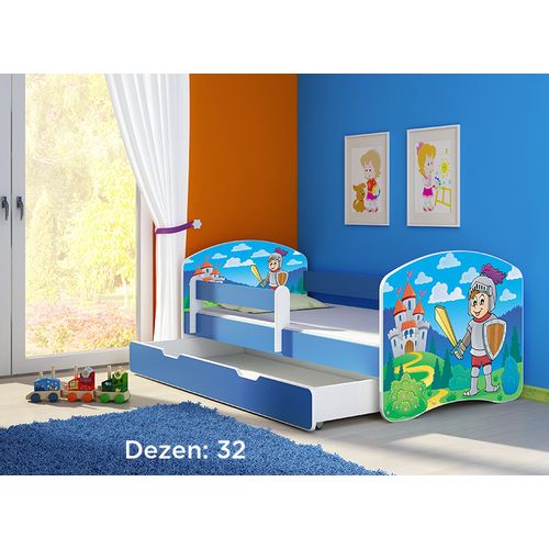 Deciji krevet ACMA II 180x80 F + dusek 6 cm BLUE32 slika 1