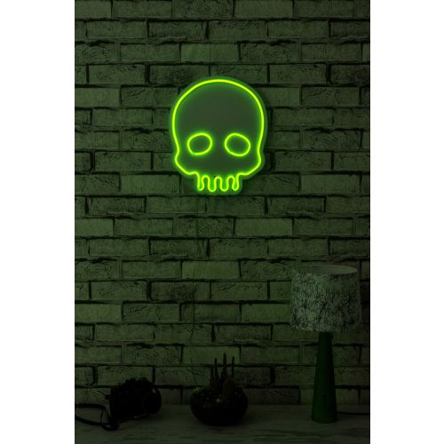 Wallity Ukrasna plastična LED rasvjeta, Skull - Green slika 12