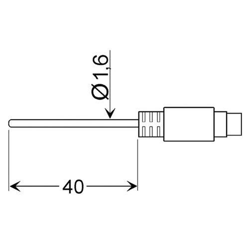 Greisinger GLF 401 MIN senzor zraka  -25 do 70 °C  Tip tipala Pt100 slika 2