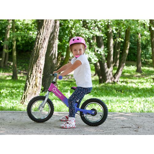 Lionelo dječji bicikl aluminijski - guralica dex plus 12" rozi + kaciga slika 8