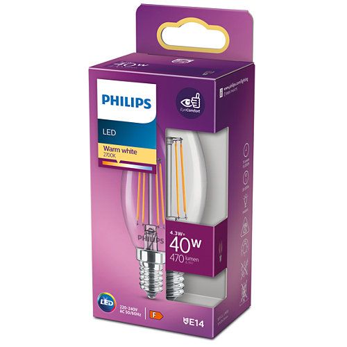 Philips led sijalica 40w b35 e14 ww, 929001889755 slika 2