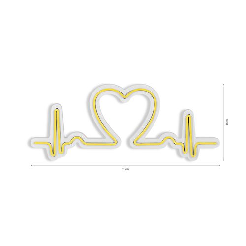 Wallity Ukrasna plastična LED rasvjeta, Love Rhythm - Yellow slika 8