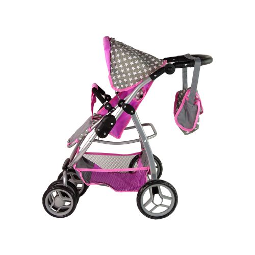 Kolica za lutke 2-in-1 Carrycot Stars - siva slika 5